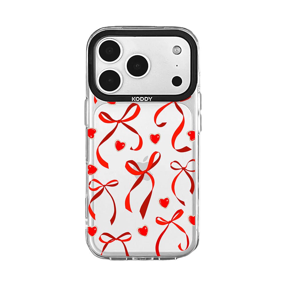 Pink Bubble Pattern Hearts iPhone Case - KODDY