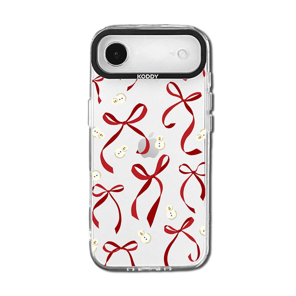 Petite Red Ribbon Bows and Snowmen iPhone Case