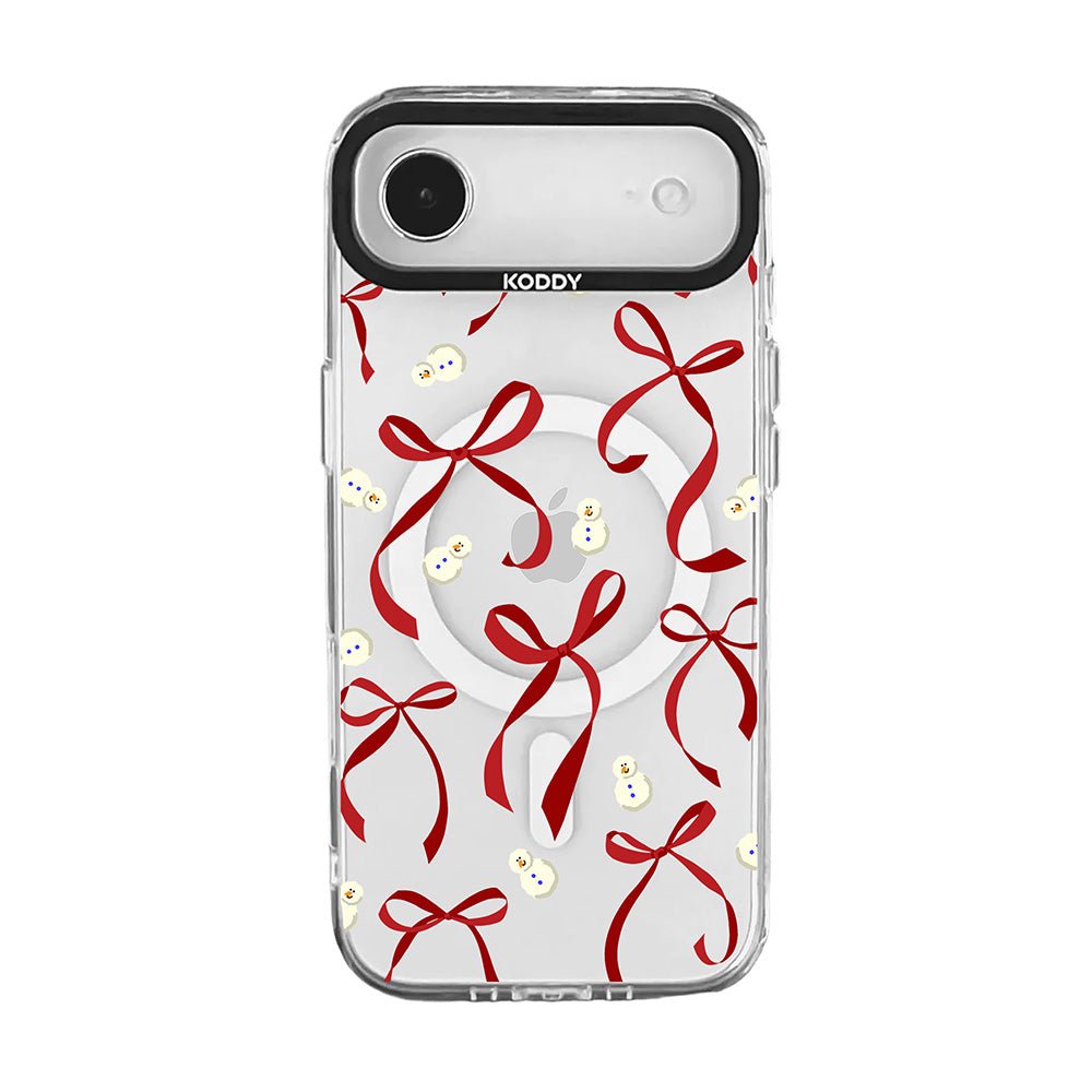 Petite Red Ribbon Bows and Snowmen iPhone Case