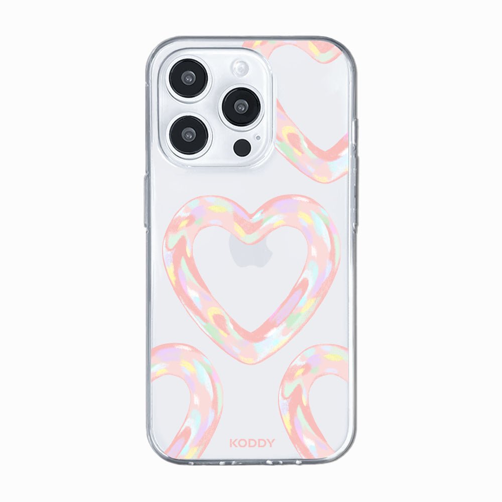 Pink Bubble Pattern Hearts Phone Case-KODDY aesthetic iphone case UK