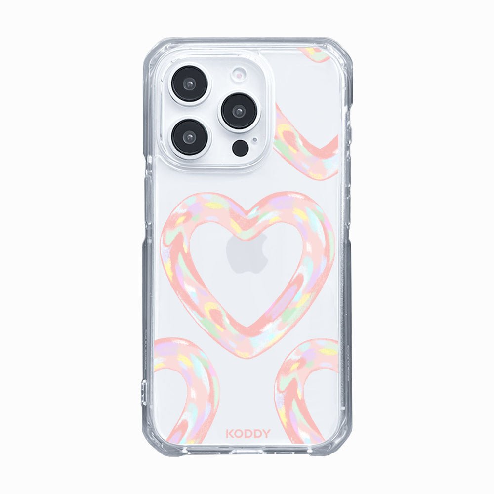 Pink Bubble Pattern Hearts Phone Case-KODDY aesthetic iphone case UK