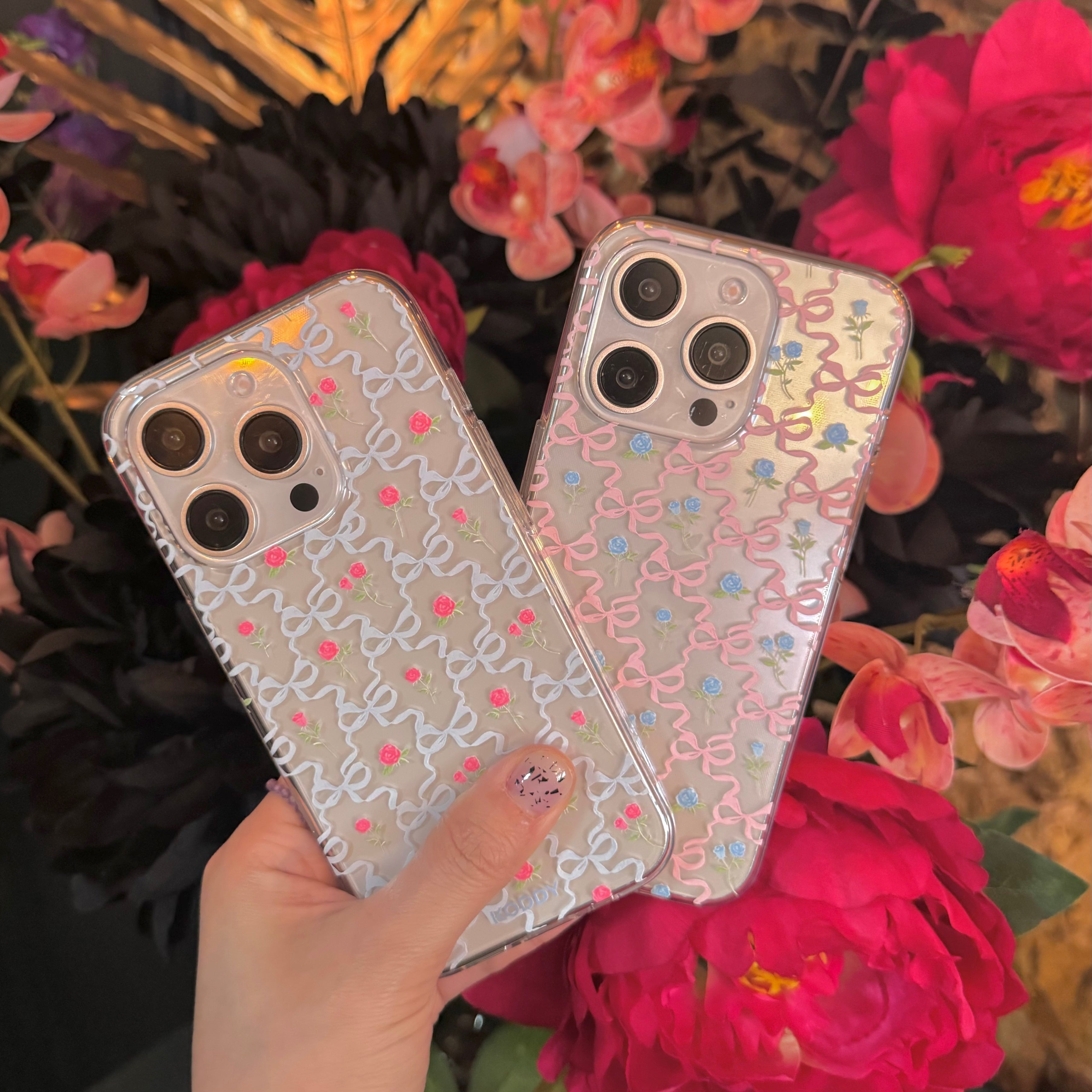 Pink Ribbon and Rose Phone Case - KODDY