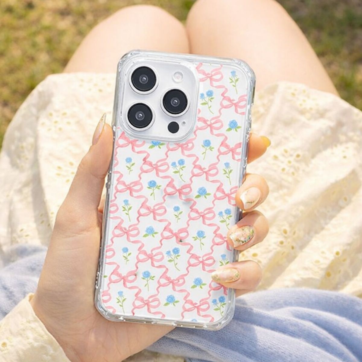 Pink Ribbon and Rose Phone Case - KODDY aesthetic iphone case UK