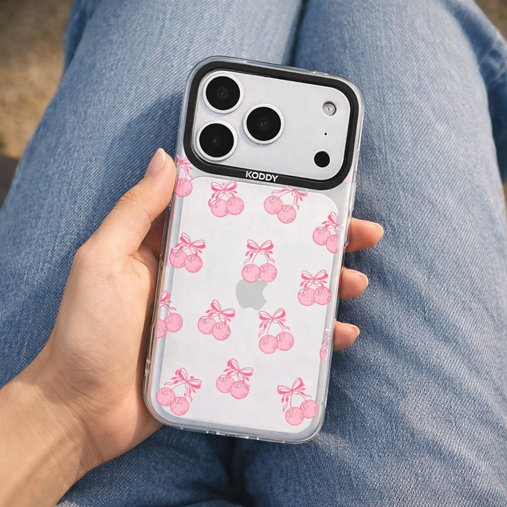 Pink Ribbon Cherry Pool Balls iPhone Case - KODDY aesthetic iphone case UK