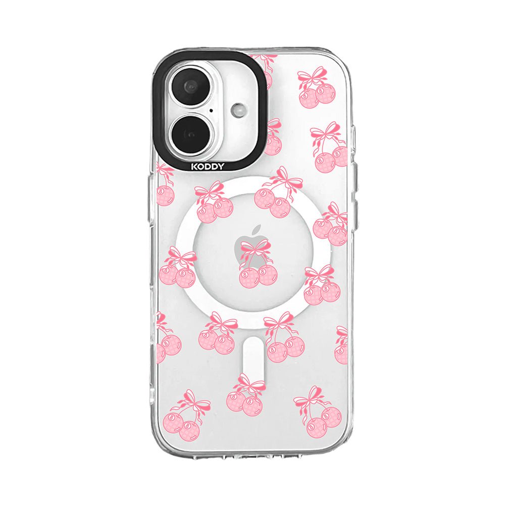 Pink Bubble Pattern Hearts iPhone Case - KODDY