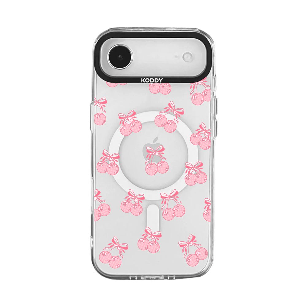 Pink Bubble Pattern Hearts iPhone Case - KODDY