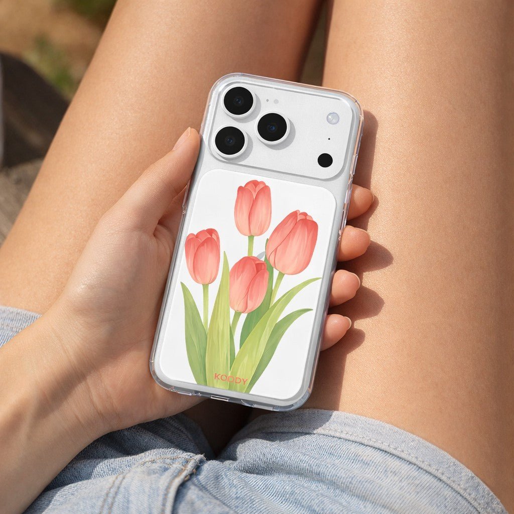 Pink Tulip Flower Phone Case - KODDY aesthetic iphone case UK
