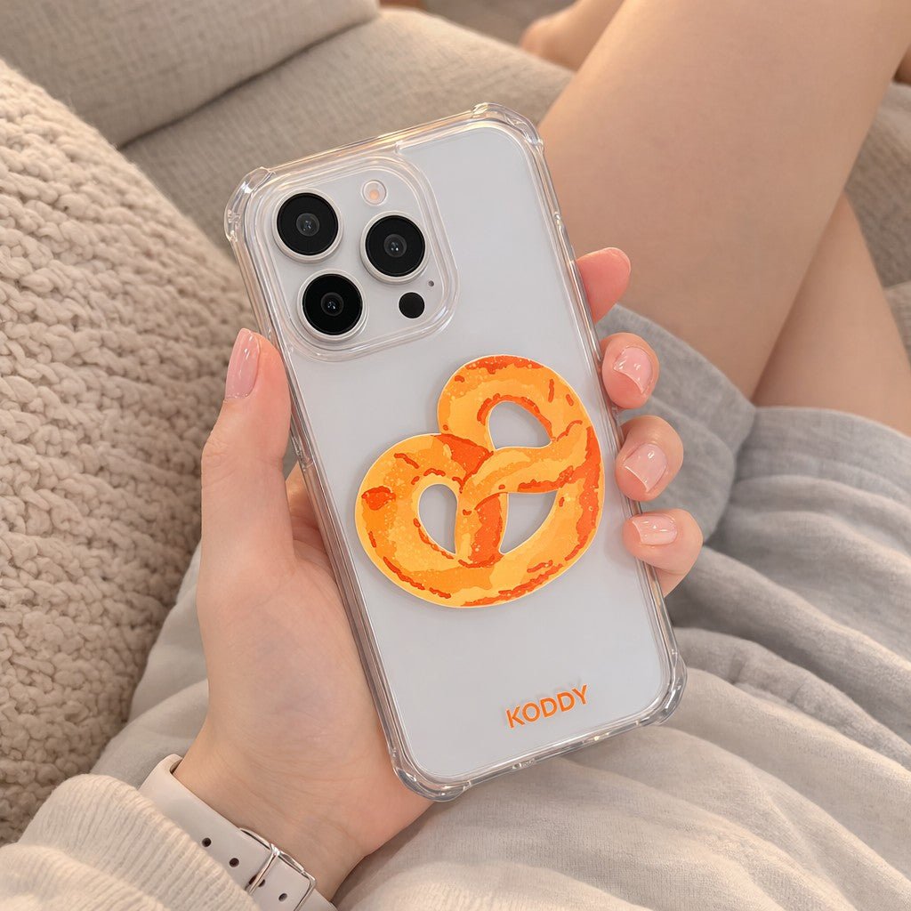 Plain Pretzel Clear Phone Case - KODDY