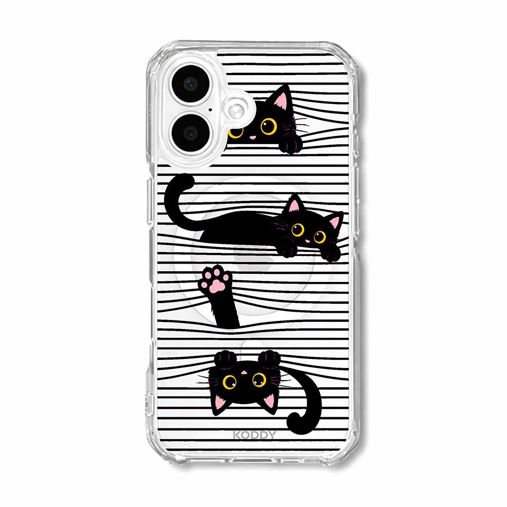 Playful Black Cat Aesthetic Phone Case