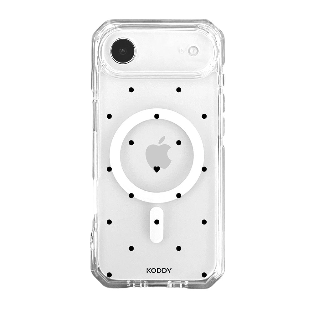 Polka Dot with Love in Black Phone Case - KODDY