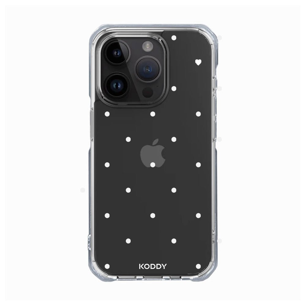 Polka Dot with Love in White Phone Case - KODDY