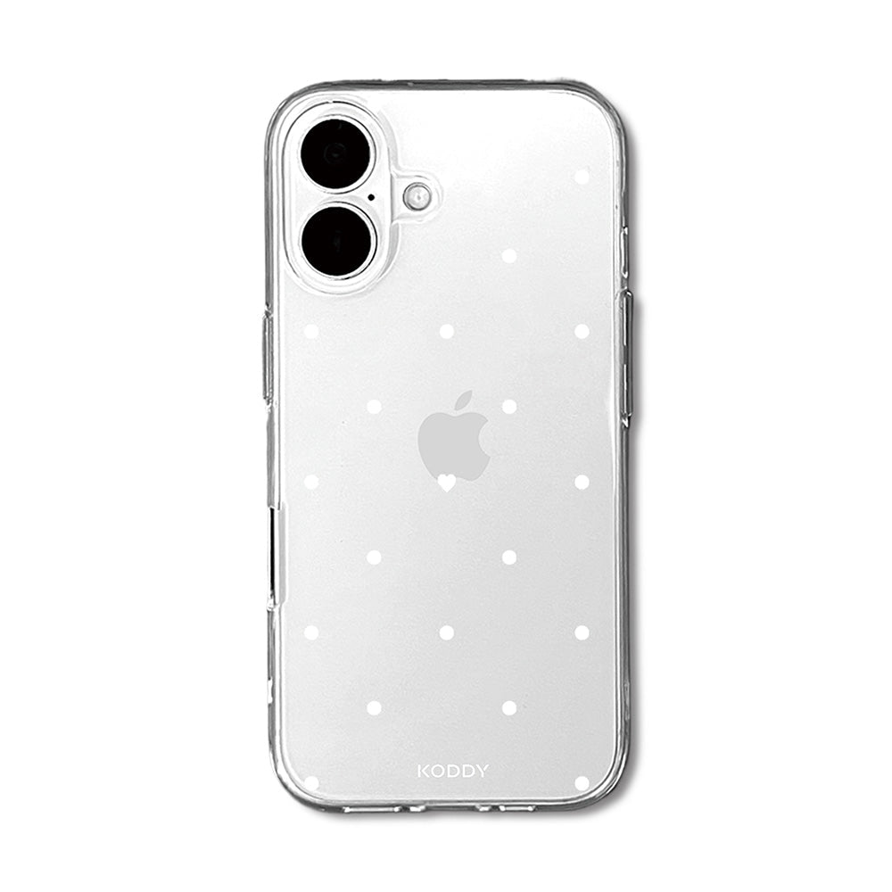 Polka Dot with Love in White Phone Case - KODDY aesthetic iphone case UK