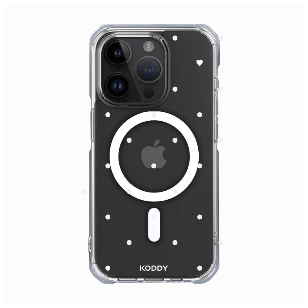 Polka Dot with Love in White Phone Case - KODDY
