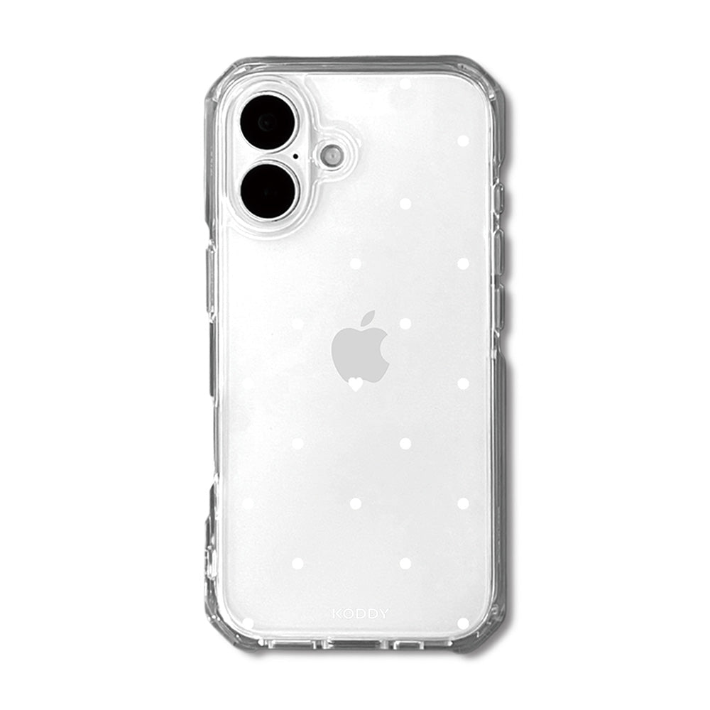Polka Dot with Love in White Phone Case - KODDY aesthetic iphone case UK