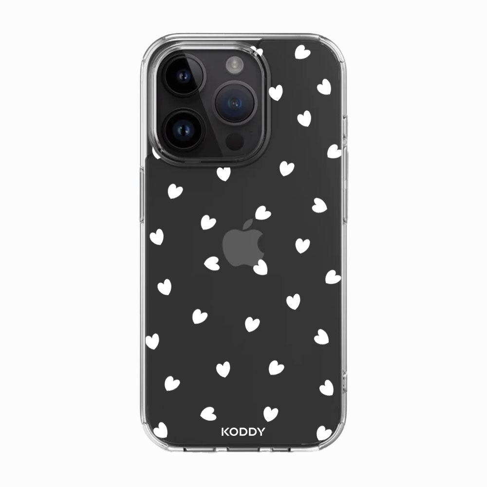 Pure White Hearts Phone Case-KODDY aesthetic iphone case UK