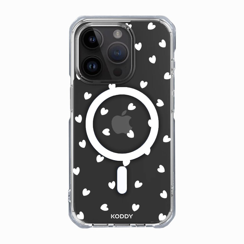 Pure White Hearts Phone Case-KODDY aesthetic iphone case UK