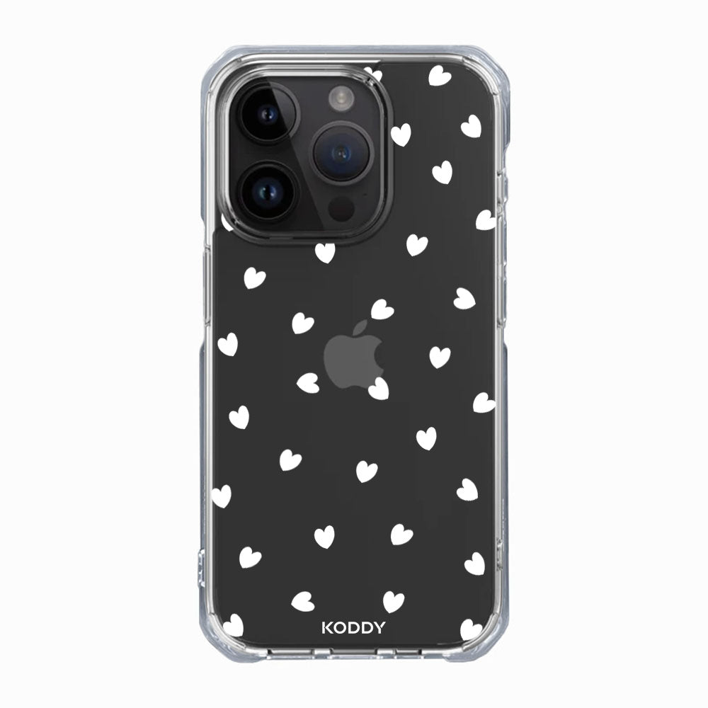 Pure White Hearts Phone Case-KODDY aesthetic iphone case UK