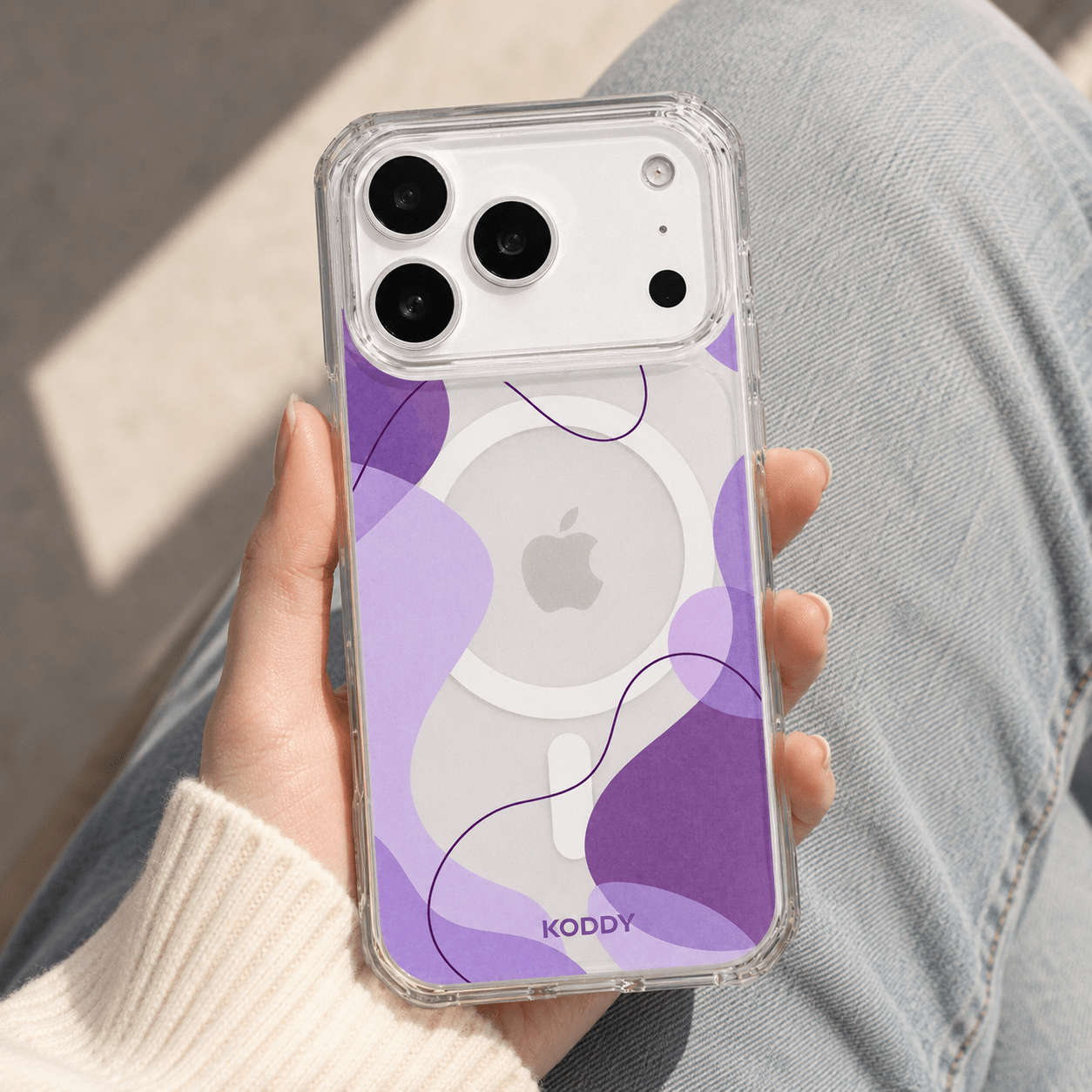 Purple Abstract Aesthetic Phone Case-KODDY aesthetic iphone case UK