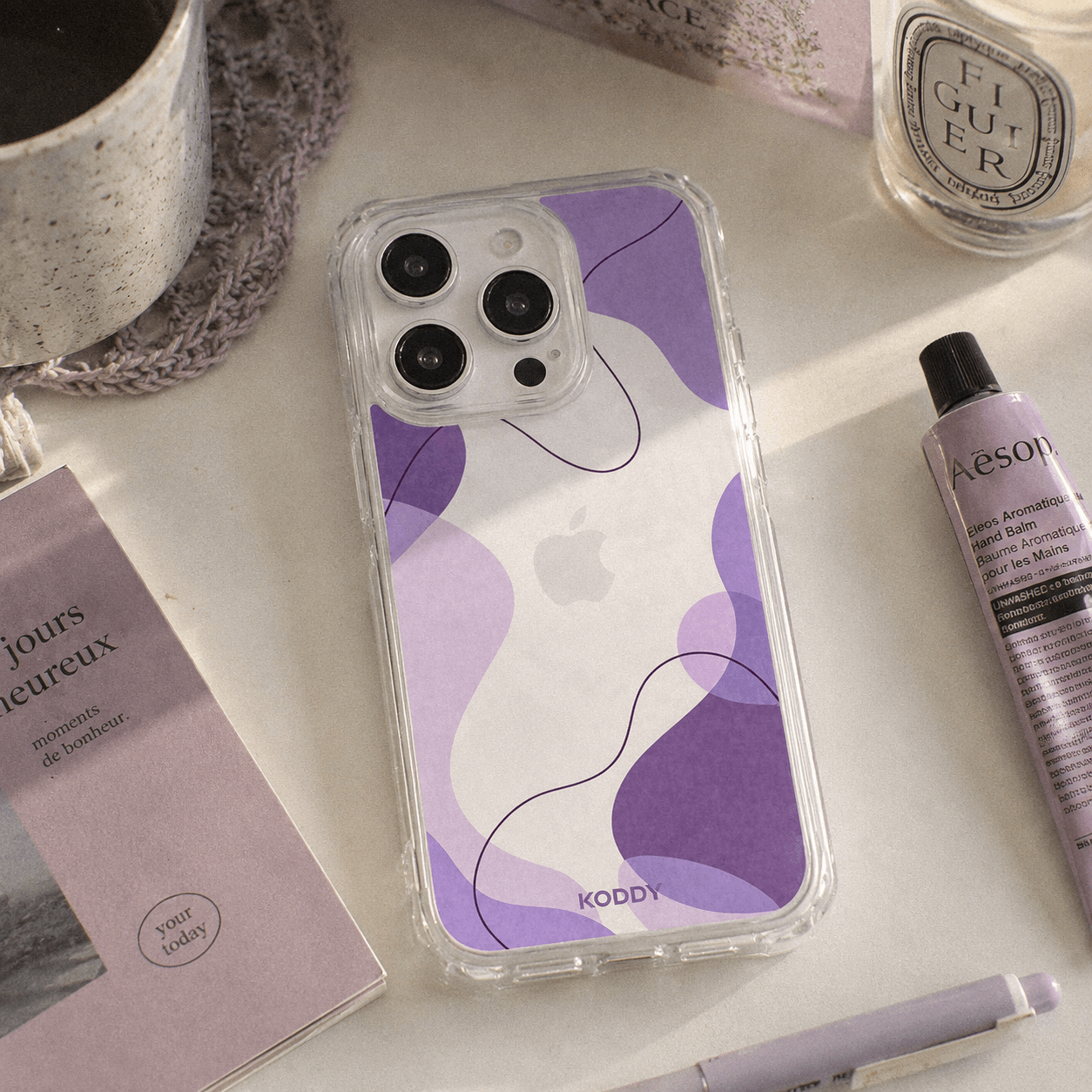 Purple Abstract Aesthetic Phone Case-KODDY aesthetic iphone case UK