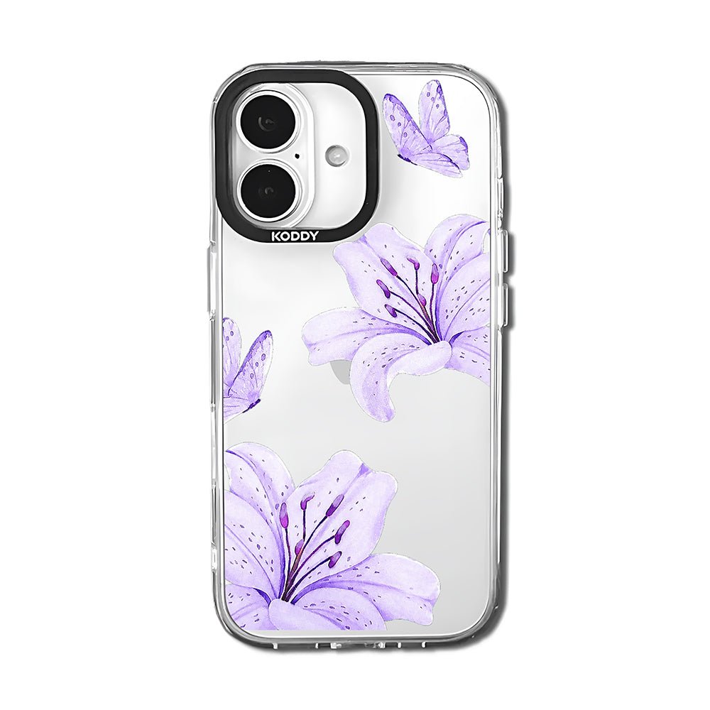 Purple Lily Aesthetic Floral iPhone Case