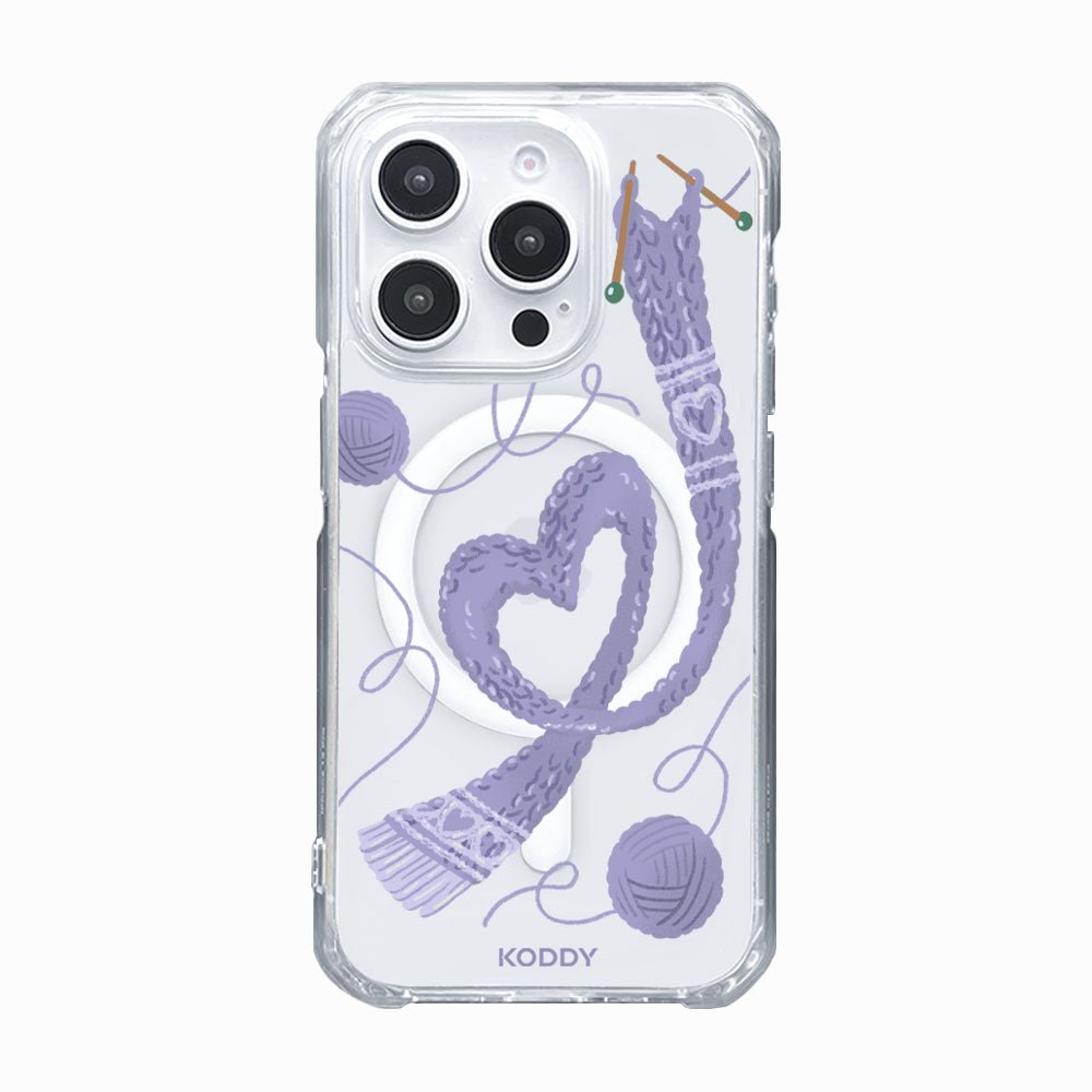 Purple Muffler Knitting Phone Case