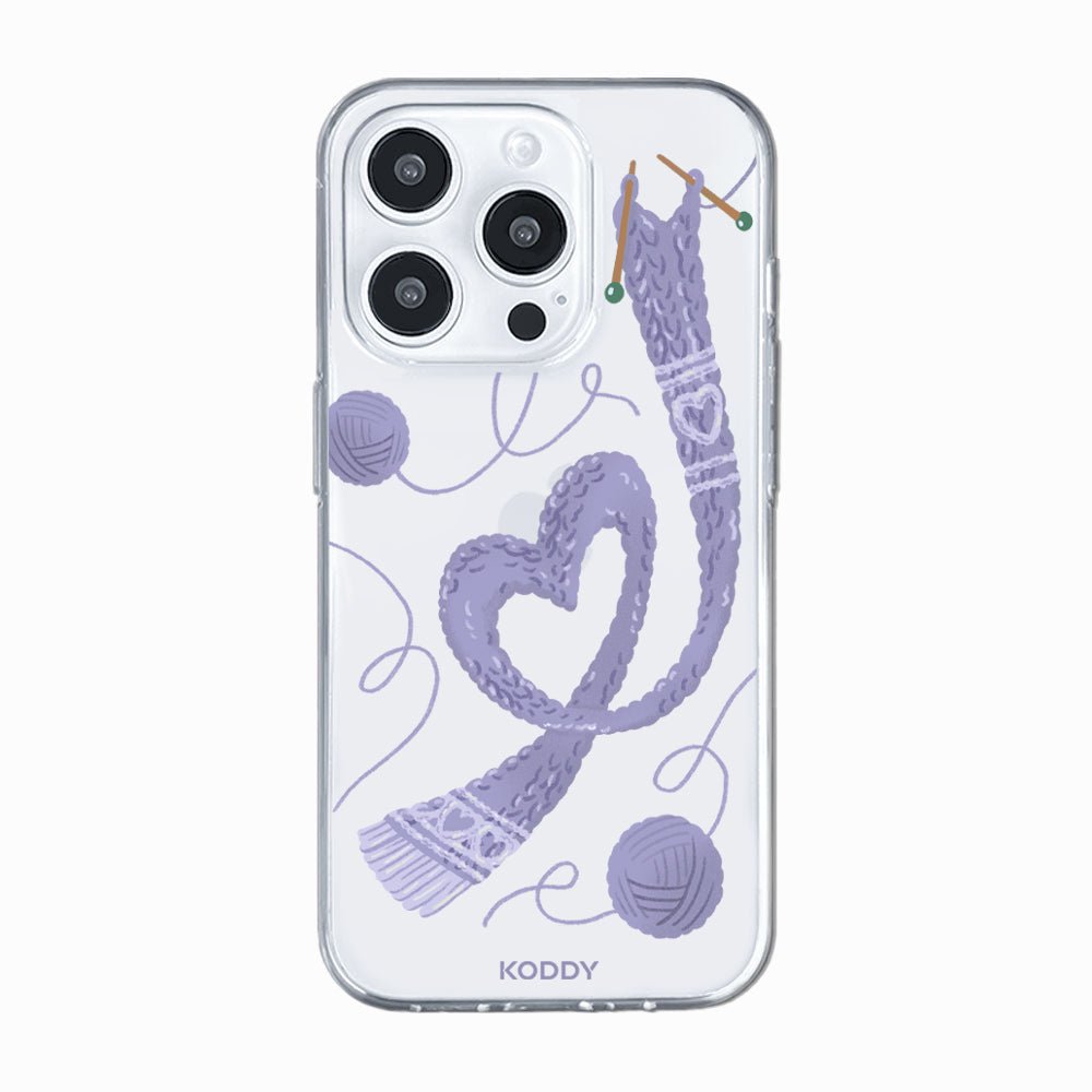 Purple Muffler Knitting Phone Case