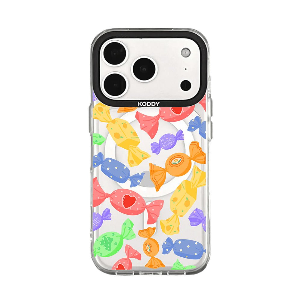 Pink Bubble Pattern Hearts iPhone Case - KODDY