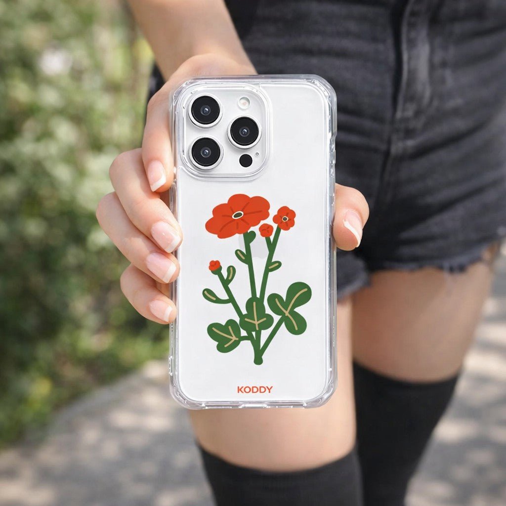 Red Poppy Flower Phone Case - KODDY aesthetic iphone case UK