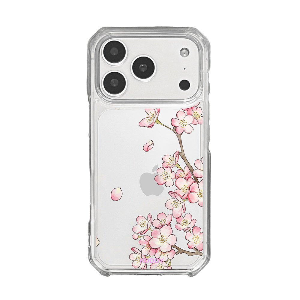 Romantic Pink Cherry Blossom Clear Phone Case-KODDY
