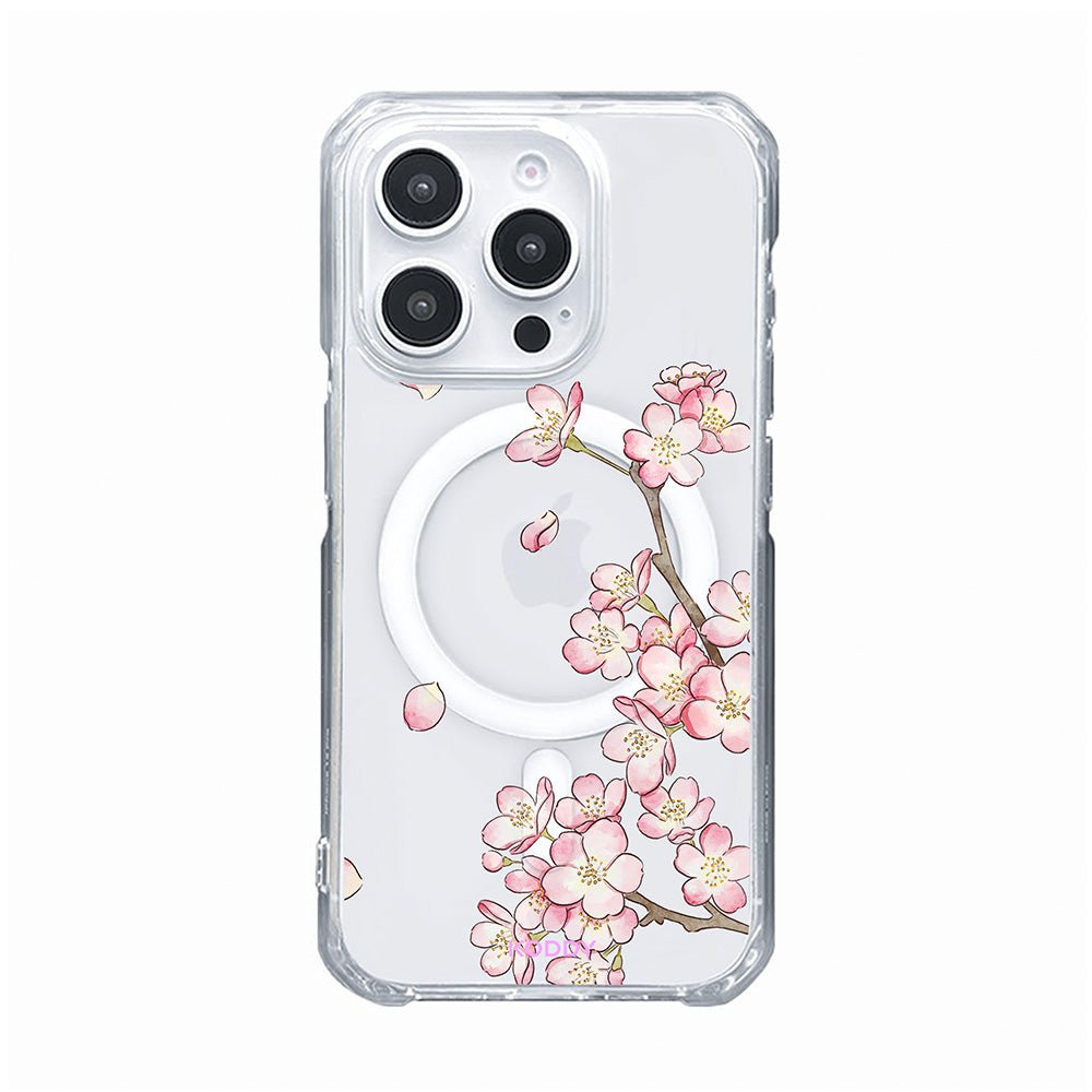 Romantic Pink Cherry Blossom Clear Phone Case-KODDY