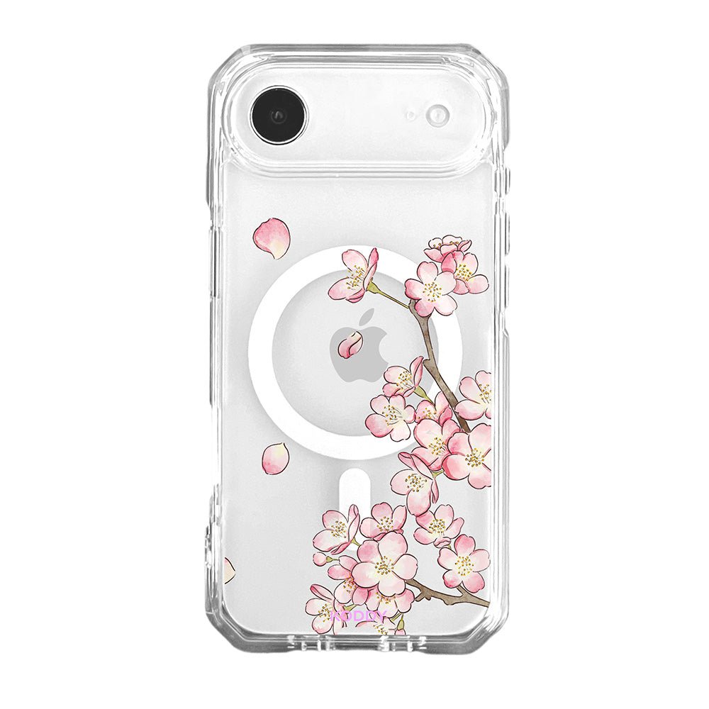Romantic Pink Cherry Blossom Clear Phone Case-KODDY
