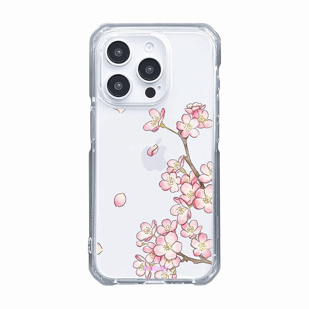 Romantic Pink Cherry Blossom Clear Phone Case-KODDY