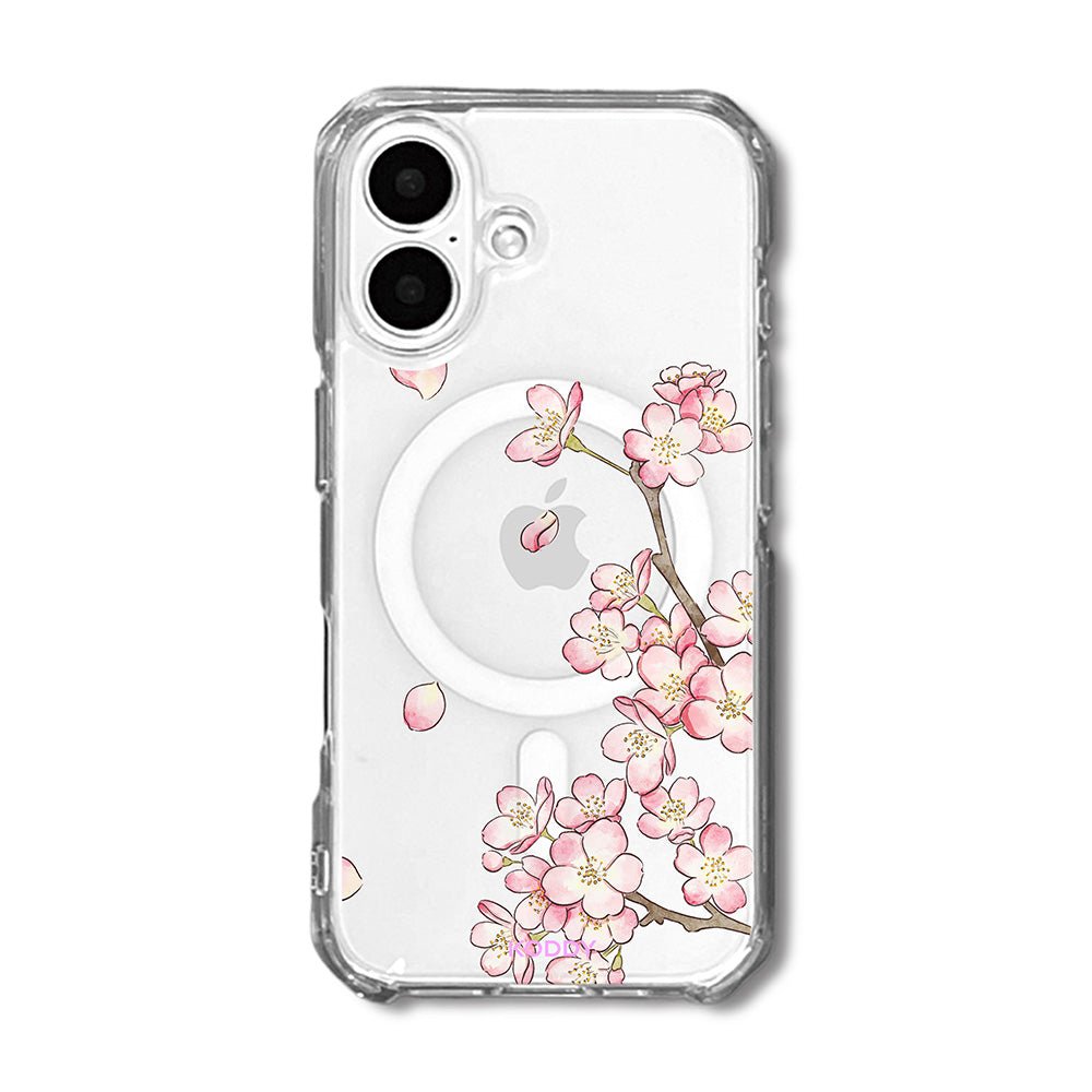 Romantic Pink Cherry Blossom Clear Phone Case-KODDY