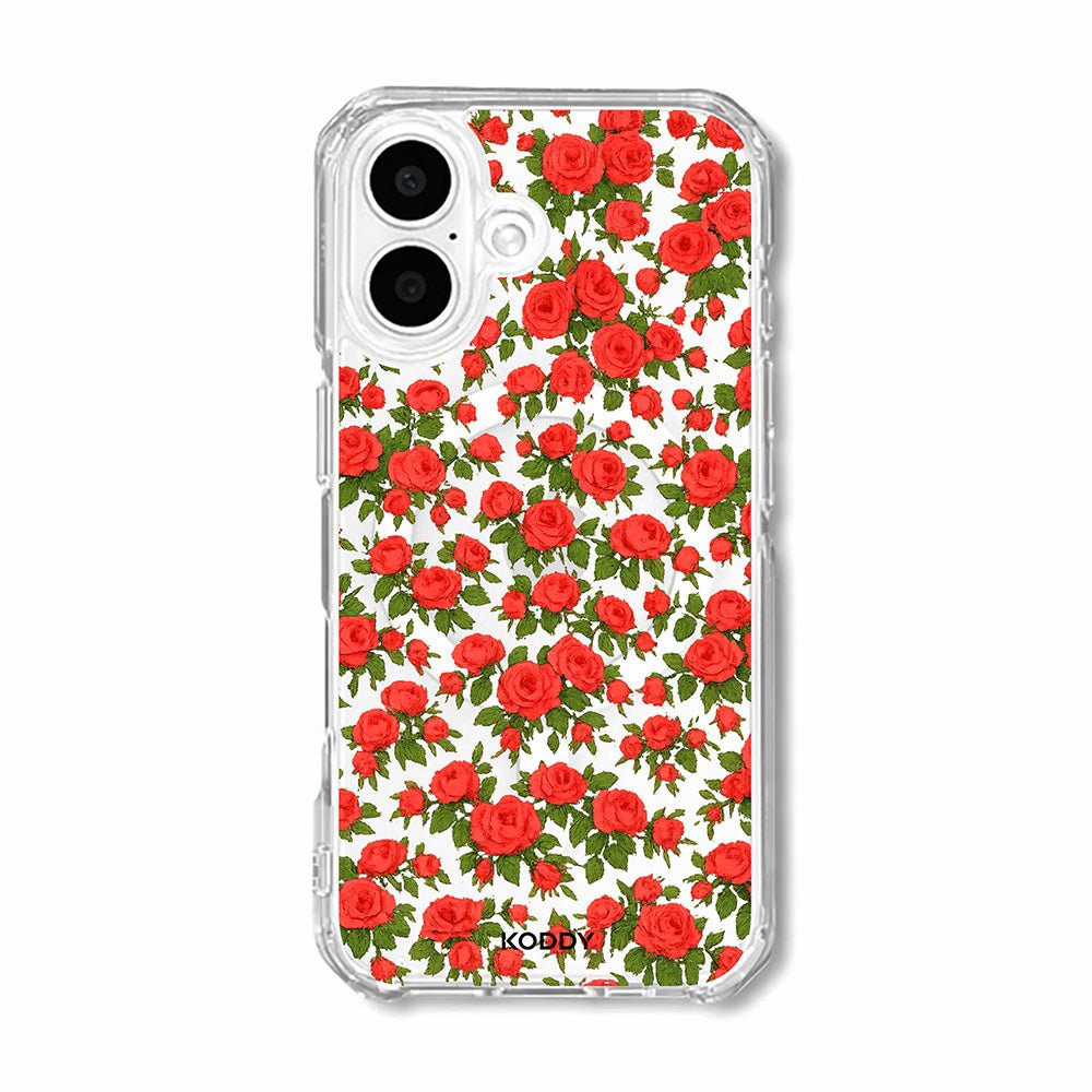Romantic Red Rose Garden Floral Phone Case-KODDY aesthetic iphone case UK
