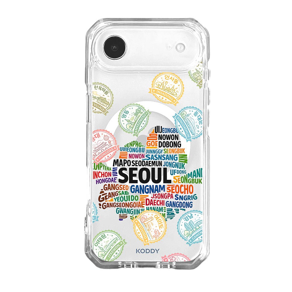 Seoul Korea Travel Stamp Typography Phone Case - KODDY