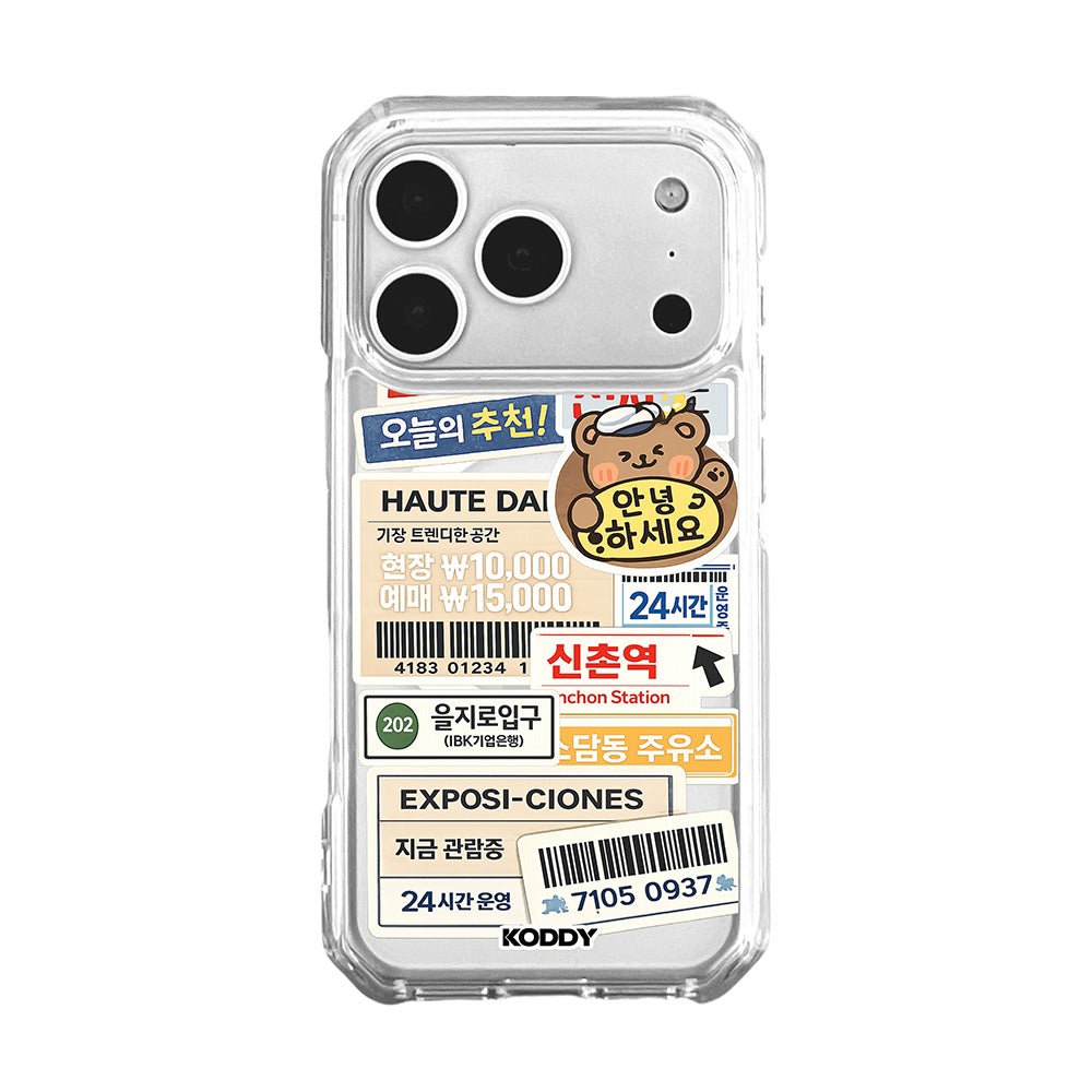 Seoul Korean Aesthetic Stickers Phone Case-KODDY aesthetic iphone case UK