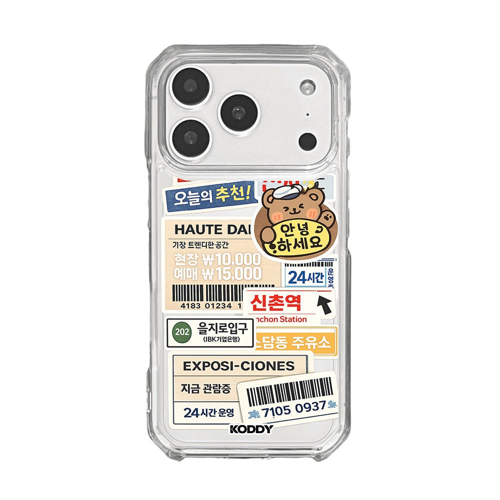 Seoul Korean Aesthetic Stickers Phone Case-KODDY aesthetic iphone case UK