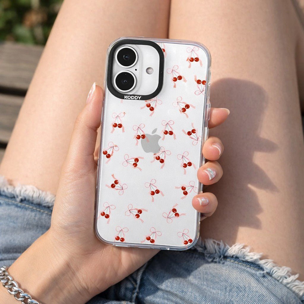 Small Cherry Ribbon iPhone Case - KODDY aesthetic iphone case UK