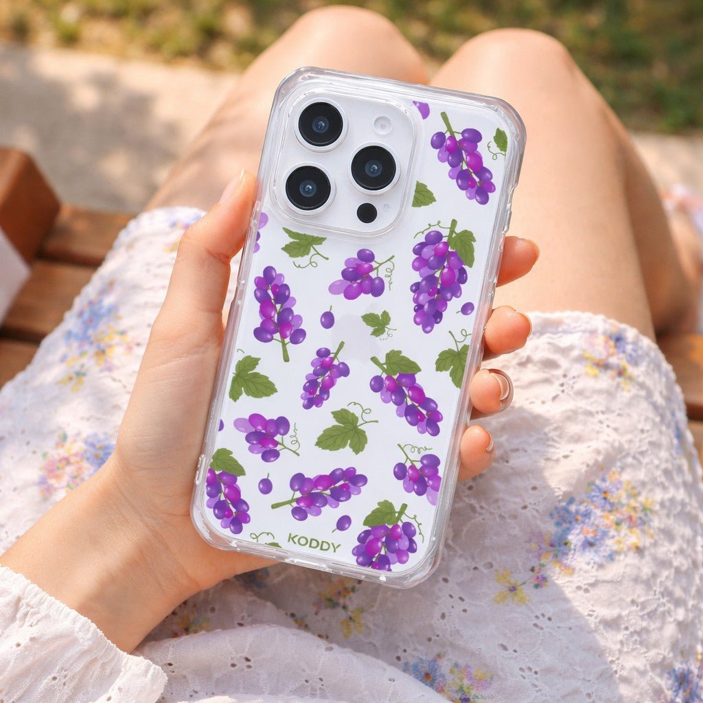 Small Purple Grapes Phone Case - KODDY aesthetic iphone case UK