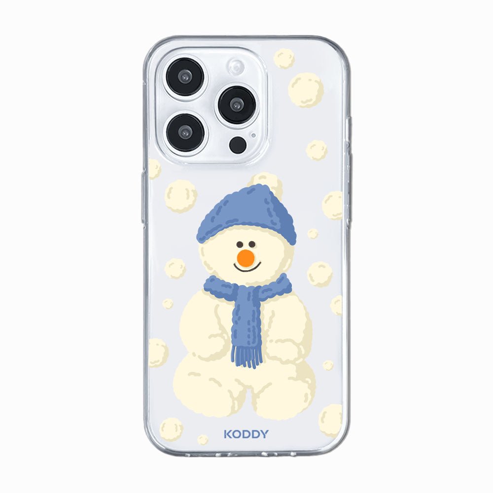 Snowman in Blue Phone Case