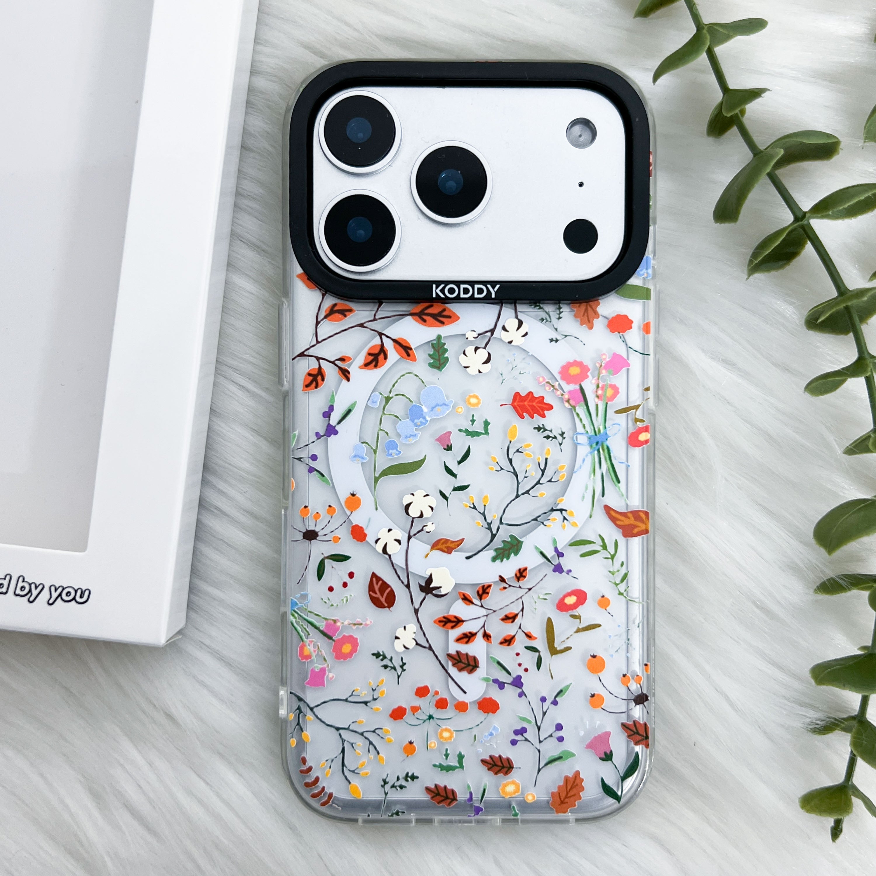 Stylish Autumn Flowers Protective iPhone Case - KODDY