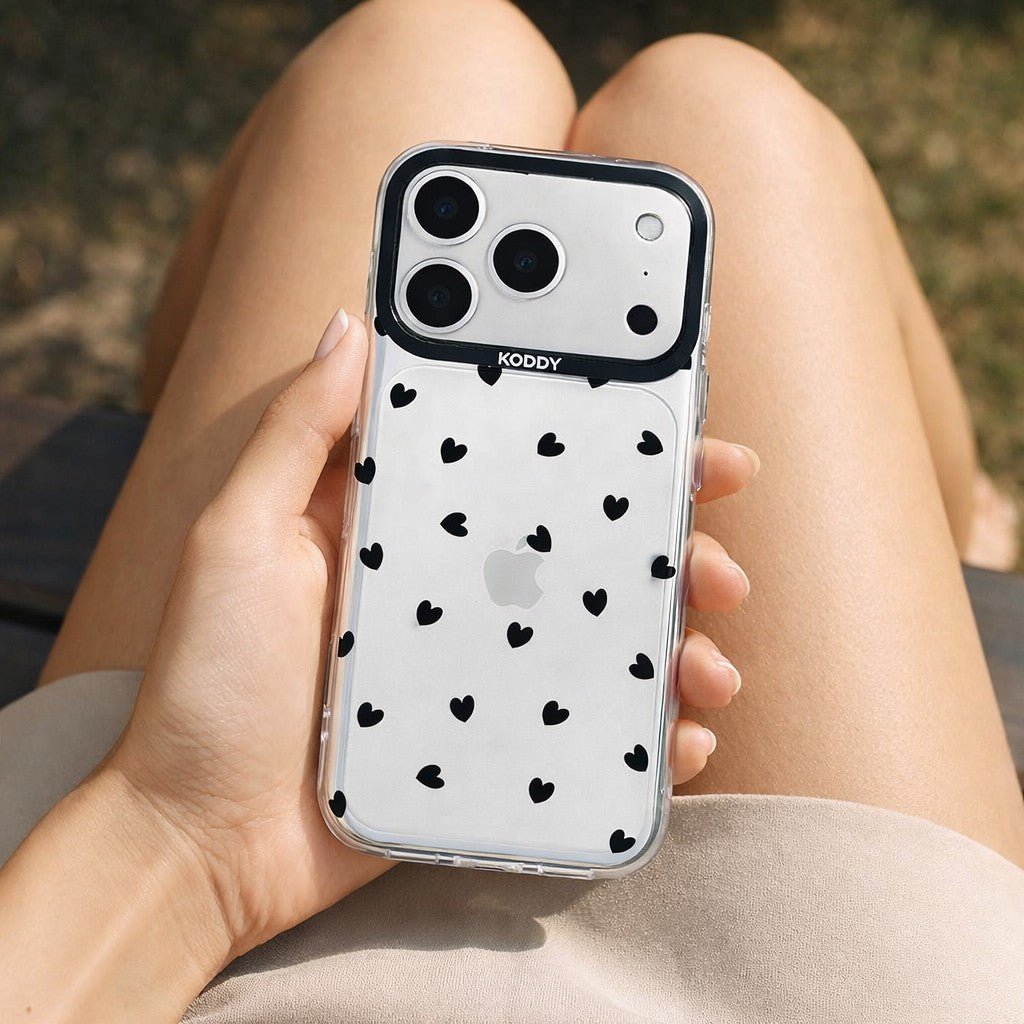 Stylish Black Hearts iPhone Case - KODDY aesthetic iphone case UK