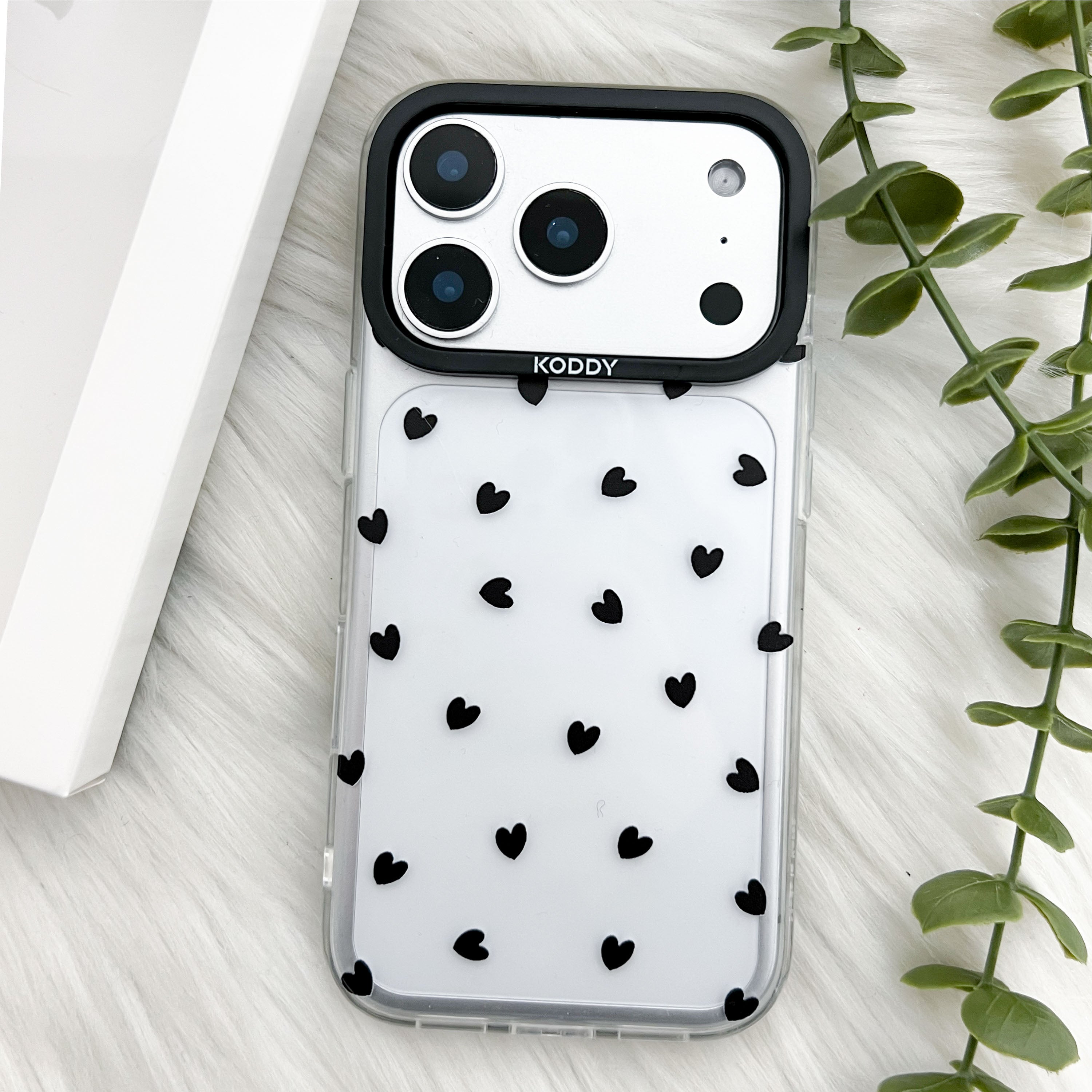 Stylish Black Hearts iPhone Case - KODDY