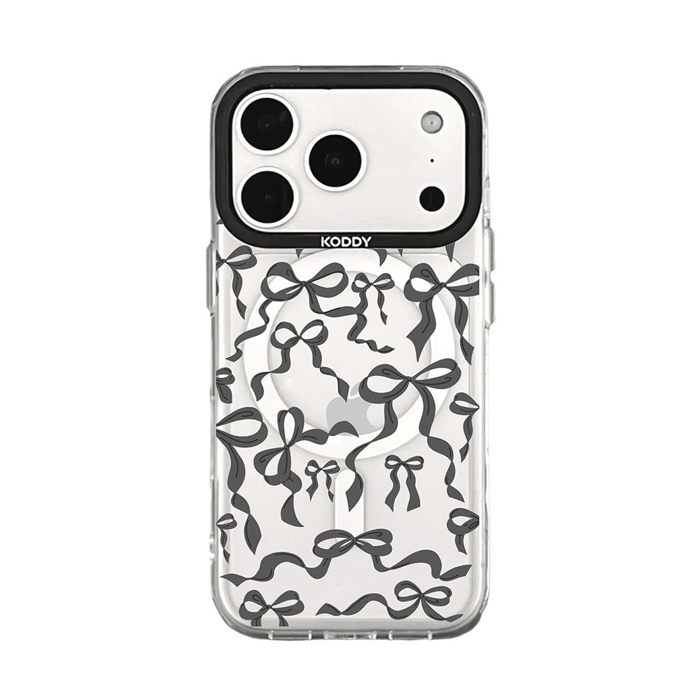 Stylish Black Ribbon Bows iPhone Case