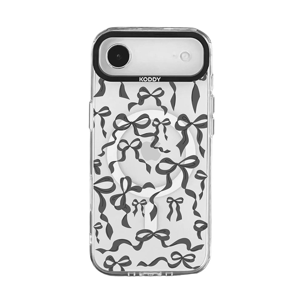 Stylish Black Ribbon Bows iPhone Case