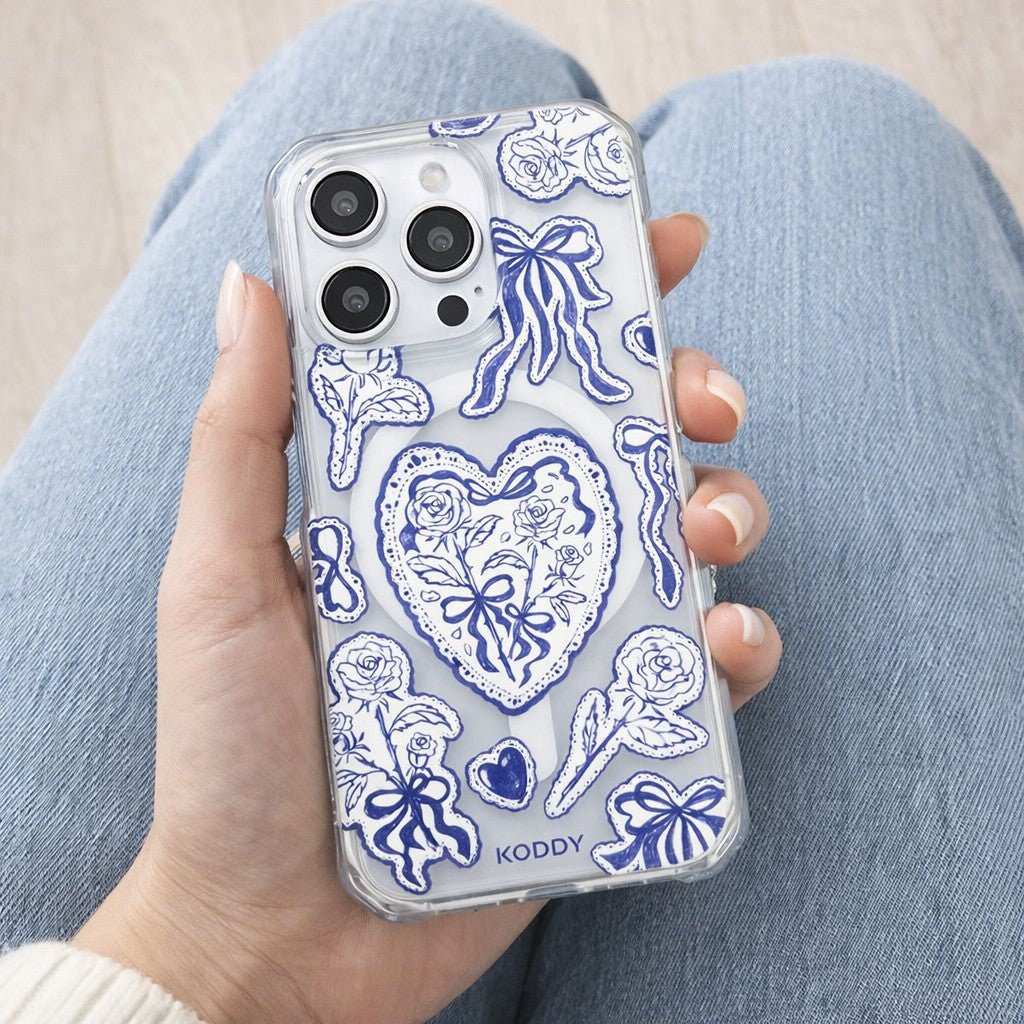 Stylish Indigo Lace Phone Case - KODDY