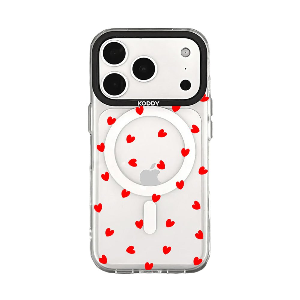 Tiny Red Hearts Clear iPhone Case