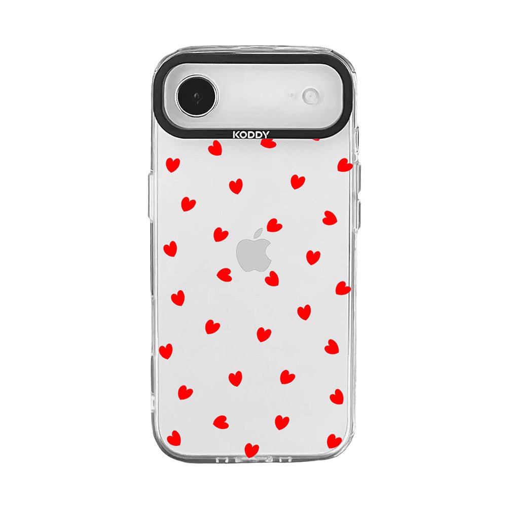 Tiny Red Hearts Clear iPhone Case