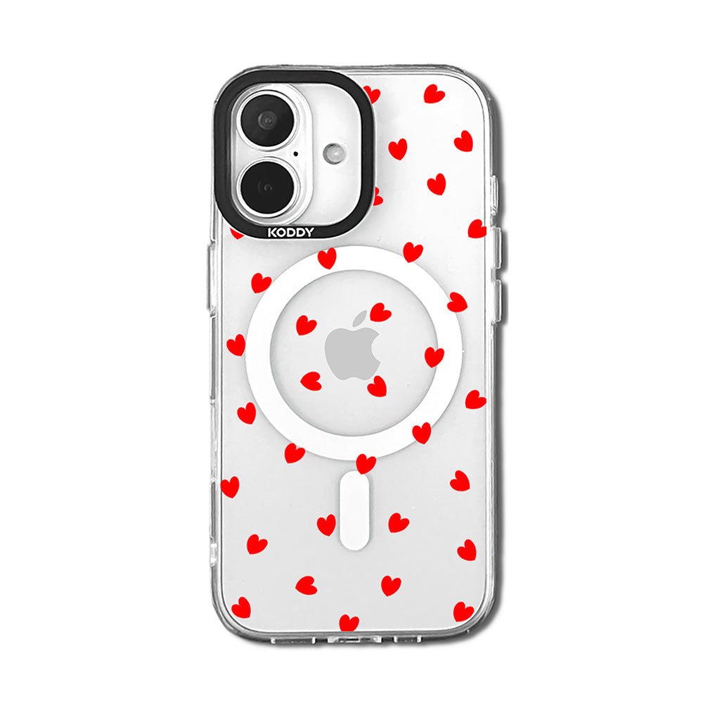 Tiny Red Hearts Clear iPhone Case