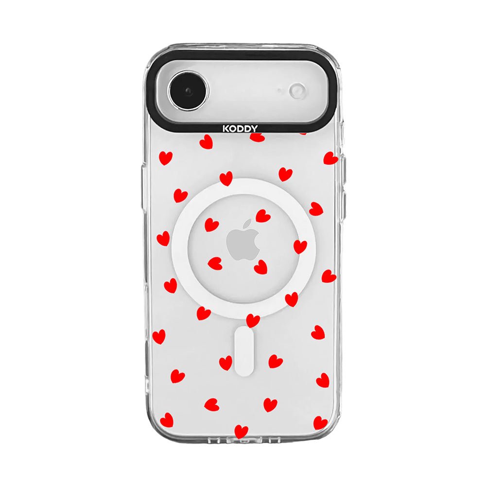 Tiny Red Hearts Clear iPhone Case